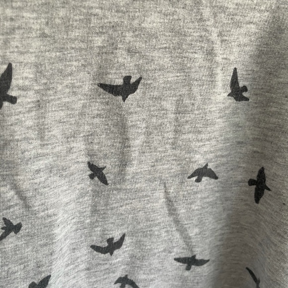 EVRI pullover sweater tee grey birds 1X - Picture 6 of 6